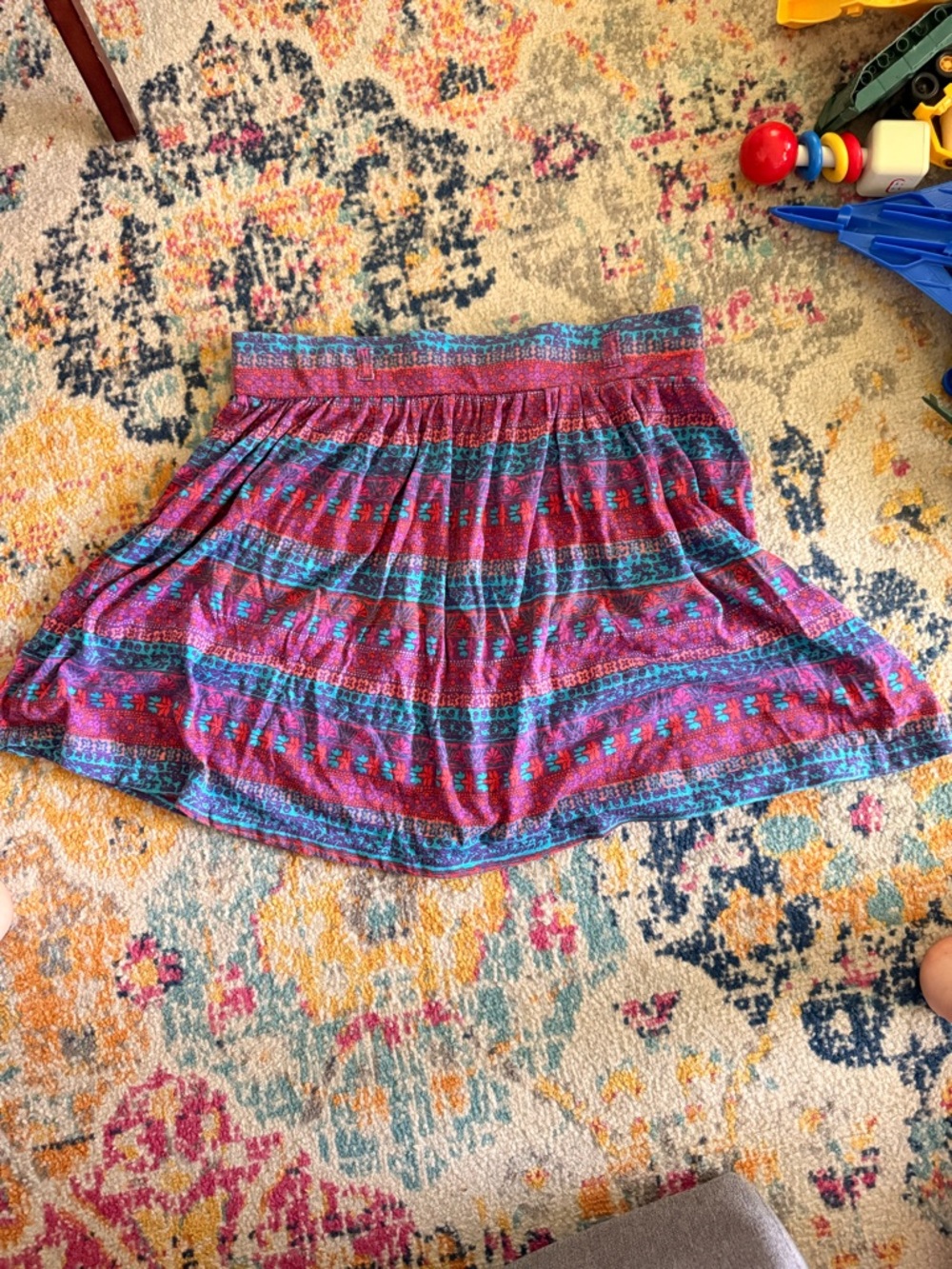 Energie Printed Circle Skirt - Magenta & Teal